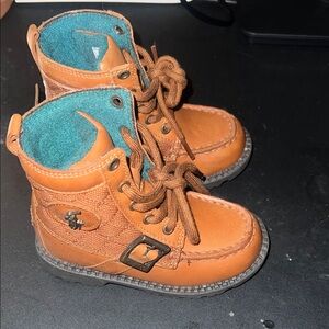 Brown Polo Kids Boots with Buckle